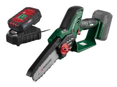 Mini accu-kettingzaag 20 V, met accu 2 Ah en lader 2,4 A